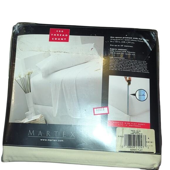 New Martex 300 Thread Count Queen Sheet - Picture 2 of 4